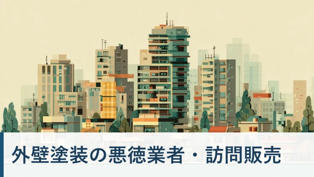 外壁塗装の悪徳業者・訪問販売の見分け方を解説する記事のタイトル画像