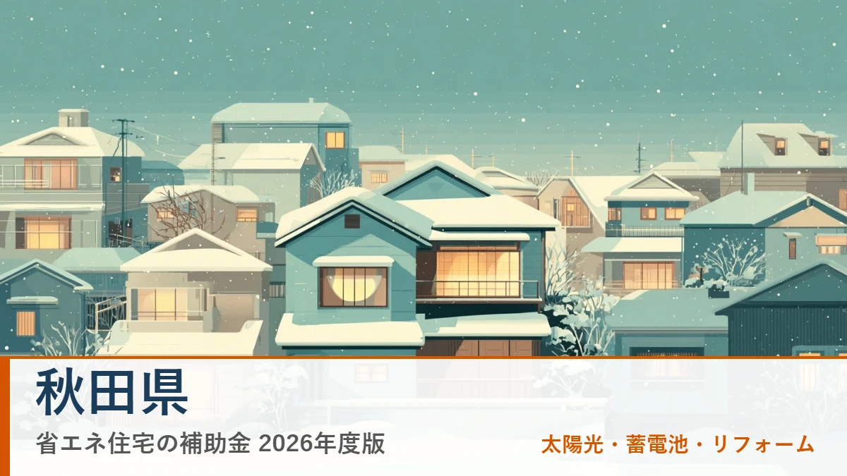 秋田県の省エネ住宅補助金2026