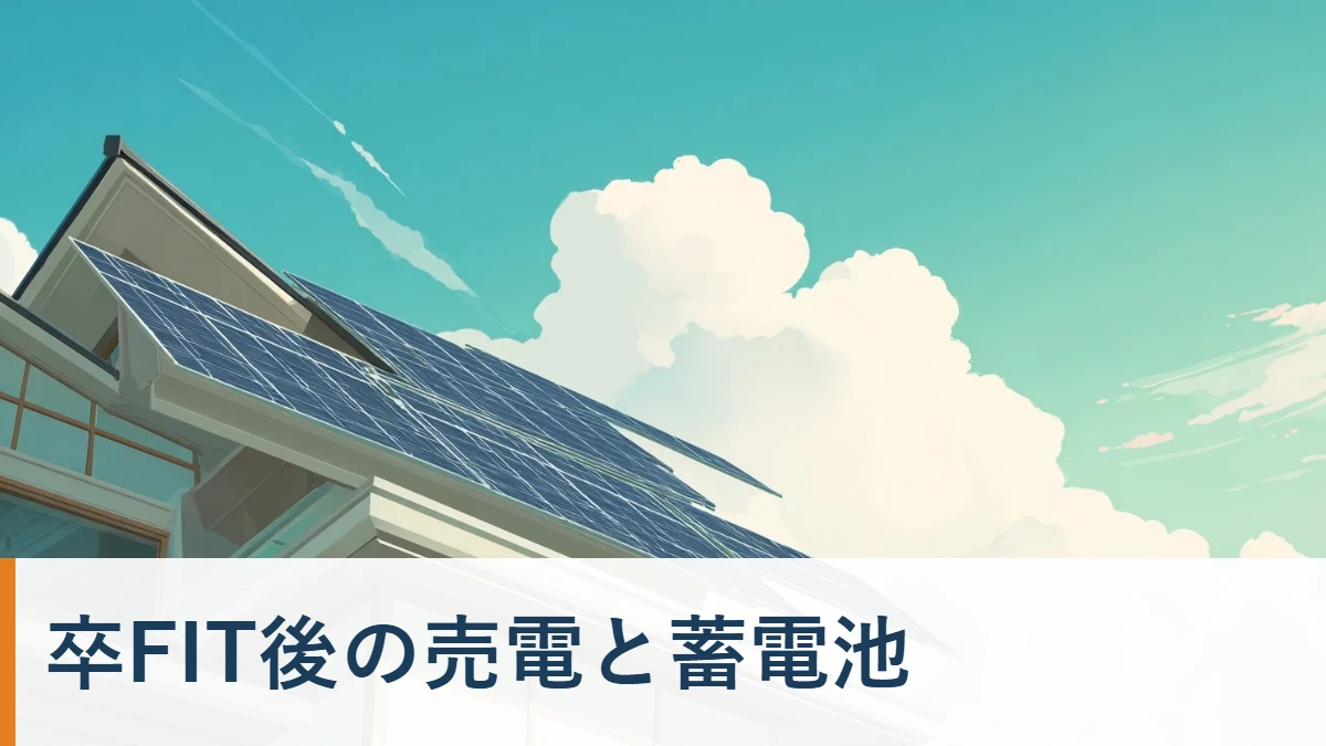 卒FIT後の売電と蓄電池|10年目以降の最適解(タイトル画像)