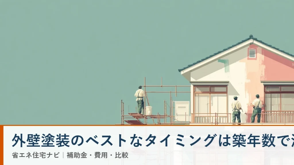 外壁塗装のベストなタイミングは築年数で決(省エネ住宅ナビ)
