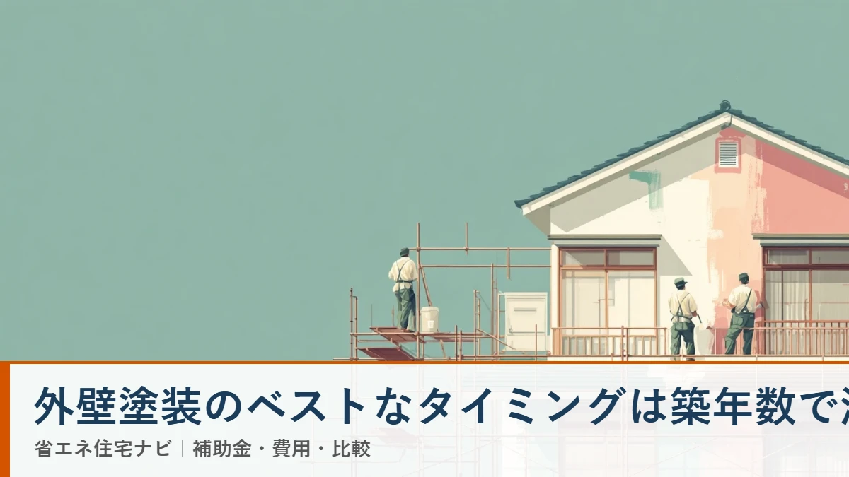 外壁塗装のベストなタイミングは築年数で決(省エネ住宅ナビ)