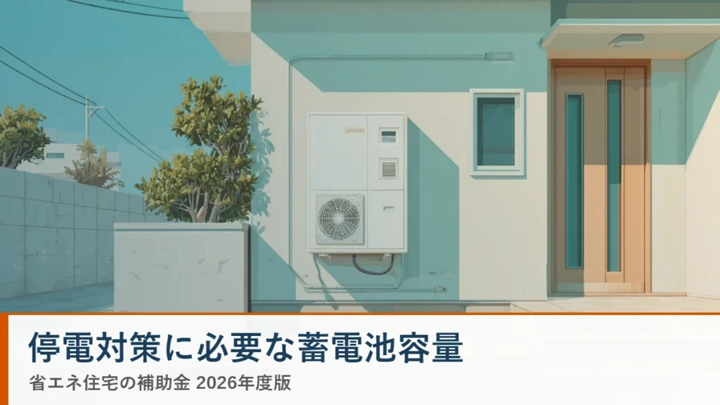 停電対策に必要な蓄電池容量 省エネ住宅ナビ