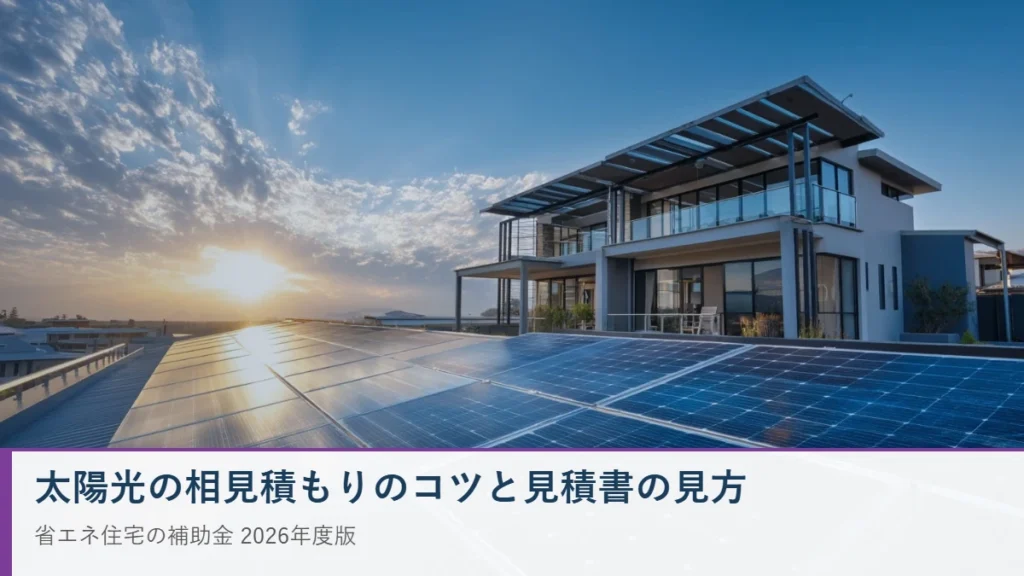 太陽光 相見積もり コツ 見積書の見方 2026