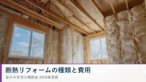 断熱リフォームの種類と費用・補助金2026 床壁天井窓