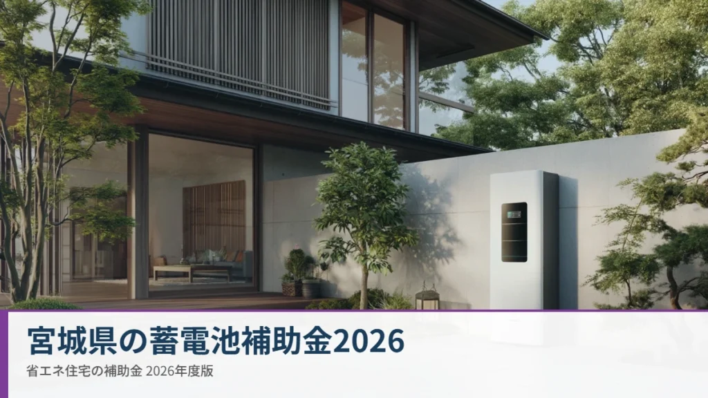 宮城県の蓄電池補助金2026｜家庭用蓄電池と住宅