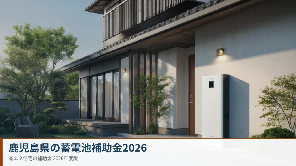 鹿児島県の蓄電池補助金2026 家庭用蓄電池と太陽光発電を設置した住宅