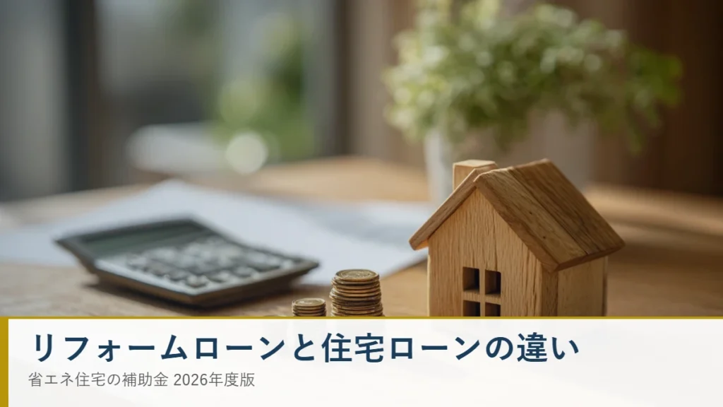 リフォームローンと住宅ローンの違い・省エネリフォーム減税を解説するアイキャッチ画像