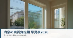 内窓（二重窓）の実質負担額と先進的窓リノベ2026補助金