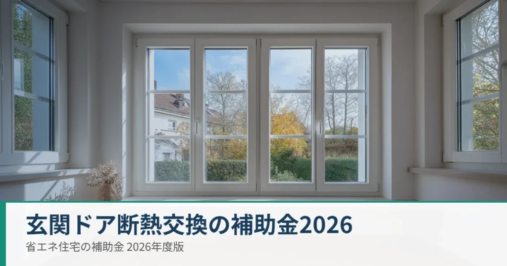 玄関ドアの断熱交換と先進的窓リノベ2026の補助金
