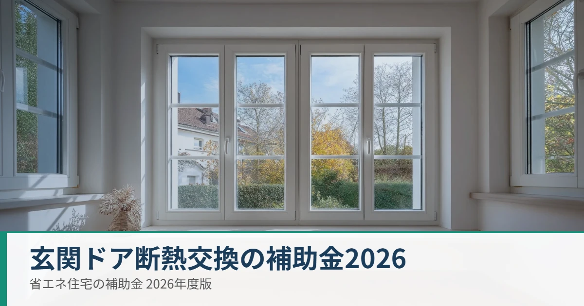 玄関ドアの断熱交換と先進的窓リノベ2026の補助金