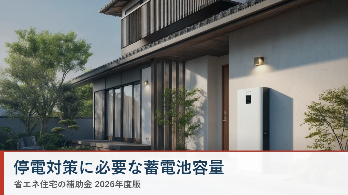停電対策に必要な蓄電池容量 省エネ住宅ナビ