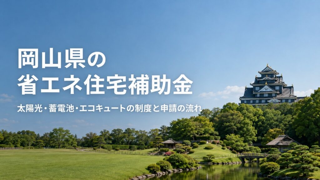岡山県の省エネ住宅補助金｜岡山城と後楽園