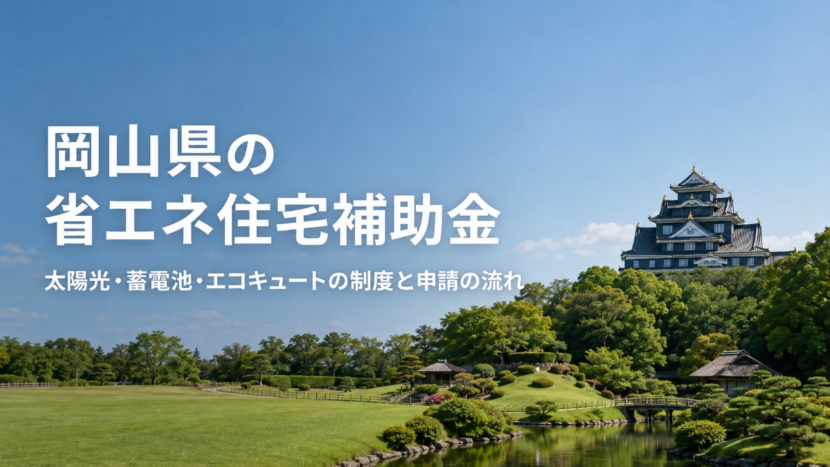 岡山県の省エネ住宅補助金|岡山城と後楽園